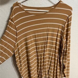Old Navy Brown Striped Long Sleeve Top